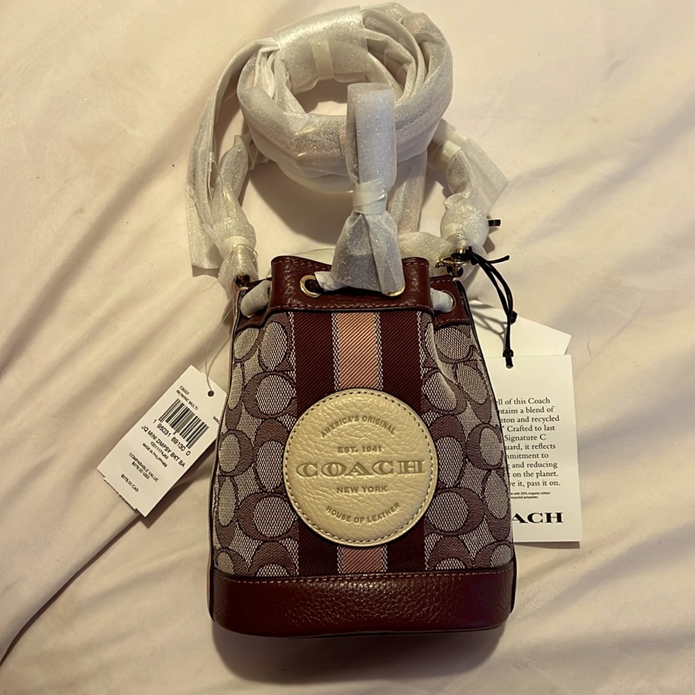 Coach new with tags mini Dempsey Bucket Bag.